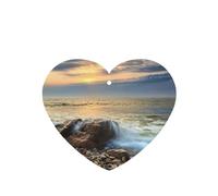 Rocky Wave - Ambientador de coche con diseño de puesta de sol, 10 hojas perfumadas para colgar