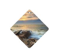 Rocky Wave - Ambientador de coche con diseño de puesta de sol, 10 hojas perfumadas para colgar