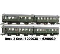 ROCO 6200038+6200039 Vagón de Conversión DB EP 4 según Deseo Cambio de Eje para