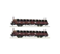 Roco 6600120 Set Dos Vagones Con Teleros Volquetes ÖBB Bobinas de Hilo Metálico