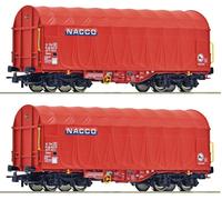Roco 6600226 Juego de 2 piezas vagón lona corredera Shimmns NACCO escala H0