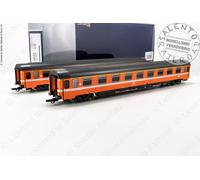 ROCO 74033 Set De 2 Vagones Pasajeros Naranja Eurofima FS Ec "Monte Cenizas" De