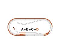 Roco H0 42022 ROCO LINE Set Vía Modelo Ferroviario 2 Carriles Analógico
