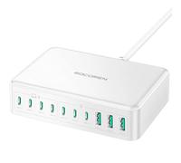 Rocoren 480W Cargador USB C, GAN 10 Puertos Cargador Múltiple PD100W 4 Laptops Adaptador Cargader, Compatible con MacBook Pro/Air, iPhone, iPad, Samsung Galaxy, Huawei