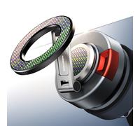 Rocoren Soporte Magnético para Coche-Ventosa de Gel al Vacío con Rotación de 360° Montaje Universal en Salpicadero/Parabrisas Compatible con iPhone y Android Gel Adhesiva Sujeción Firme Sin Residuos