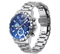 ROCOSJEWE R0916 - Reloj deportivo multifuncional para hombre, diseño de sol, luna y estrellas, Azul, Classic