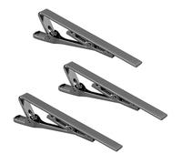 Roctee Clips de corbata para hombre, paquete de 3 clips de corbata para hombre, accesorios para hombre, 2.28'', Metales no preciosos, No es una piedra preciosa