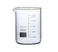 Rocwing - Borosilicato 3.3 Vaso de Vidrio Graduado para Uso en Química Médica de Laboratorio (500ml)