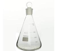 Rocwing Termo Erlenmeyer cónico graduado de vidrio borosilicato 3.3 con tope (1000 ml - 29/32)