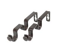 Rod Desyne 3/4" Double Bracket Pair-Cocoa Par de Soportes Dobles, Acero aleado, Cacao, 2