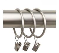 Rod Desyne Anillos de Cortina de 5 cm con Clip, níquel Satinado