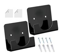 Rod Holder, Wall Tube Brackets, 3.1x3.1x1.4 Inches Versatile Pipe Retainer 2 Pieces Acrylic Supports, Tension Bar Mount for Closet, Wardrobe, Clothes Rail, Shower Curtain, Living Room