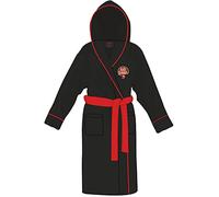 Rod Stewart Albornoz con Capucha Cherries Logo Nuevo Oficial Negro Super Soft Fleece, L