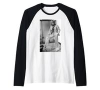 Rod Stewart Faces Singer Chaqueta a Rayas Pose 1975 Camiseta Manga Raglan