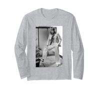 Rod Stewart Faces Singer Chaqueta a Rayas Pose 1975 Manga Larga