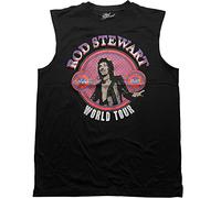 Rod Stewart Tricot Cuerpo Top World Tour Maggie May Logo Nuevo Oficial, Negro , M