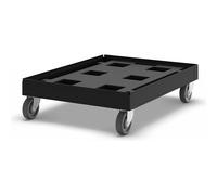 Rodador de transporte, negro eurokraft basic, a partir de material reciclado