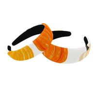 RODAILYCAY 2 diademas con patrón de calabaza de cosecha de Acción de Gracias, aros gruesos acolchados de terciopelo, diademas antideslizantes, diademas anchas para mujeres y niñas para el cabello