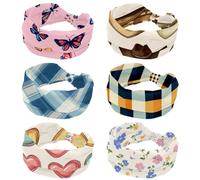 RODAILYCAY 6 diademas para mujer, diseño de sombreros de vaquero vintage occidentales, accesorios suaves para el cabello, diademas anchas elásticas, envolturas para el cabello que absorben el sudor