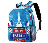 RODAILYCAY Bastille Day 14 July - Mochila escolar para niños, impermeable, mochila informal, mochila para laptop, para mujer, Multicolor 1, 29.4x20x40cm/11.5x8x16 in, Casual