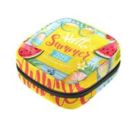RODAILYCAY Bolsa de almacenamiento para sanitarios, soporte de almohadilla de lactancia, bolsas menstruales con cremallera, bolsas de período menstrual Hello Summer Sandía, helado, almohadilla