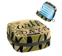 RODAILYCAY Bolsa de almacenamiento para sanitarios, soporte para almohadillas de lactancia, bolsas menstruales con cremallera, Día de la Tierra, 22 de abril, salvar el planeta, vintage, mapa del