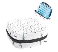 RODAILYCAY Bolsa de servilletas sanitarias con cremallera, bolsa suave para almohadilla menstrual, bolsa de almacenamiento Nature is Beautiful para toallas sanitarias, soporte para tampones