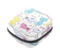 RODAILYCAY Bolsas de almacenamiento de servilletas sanitarias para mujer, bolsa de almohadilla menstrual de gran capacidad, las huellas de gato son bonitas bolsas para el período menstrual, bolsa de