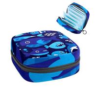 RODAILYCAY Bolsas de almacenamiento de servilletas sanitarias para mujer, bolsa de almohadilla menstrual de gran capacidad, bolsas de período menstrual de peces marinos y océanos, bolsa de