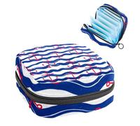 RODAILYCAY Bolsas de almacenamiento de servilletas sanitarias para mujer, bolsa de almohadilla menstrual de gran capacidad, bolsas de período menstrual de peces marinos y océanos, bolsa de