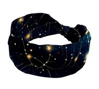 RODAILYCAY Diadema ancha elástica para el pelo, diadema con constelación de Géminis, turbante, accesorios para el cabello para mujer