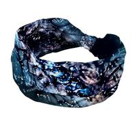 RODAILYCAY Diadema deportiva elástica para mujer, diadema suave, antideslizante, accesorios para el cabello, universo espacial, noche, cielo estrellado, nudo