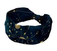 RODAILYCAY Diadema deportiva elástica para mujer, diadema suave, constelación de Géminis, antideslizante, accesorios para el cabello, diadema anudada