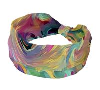 RODAILYCAY Diadema elástica suave para mujer, antideslizante, deportiva, accesorios para el cabello, abstracto, fluido, misterioso, textura de remolino, nudo