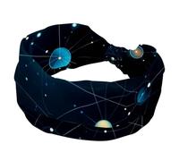 RODAILYCAY Diademas anchas para mujer, banda elástica para el pelo, constelación de Géminis, turbante deportivo suave, banda para el sudor, para yoga, gimnasio, fitness