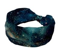RODAILYCAY Diademas elásticas para el pelo para mujer, diseño de estrellas y cielo estrellado, turbante de moda, para yoga, entrenamiento, accesorios para el cabello