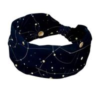 RODAILYCAY Diademas elásticas para mujer, diadema de yoga, entrenamiento, deporte, constelación Géminis, nudo trenzado, turbante, banda ancha para el pelo para niñas y mujeres