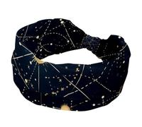 RODAILYCAY Diademas para mujer, a la moda, antideslizante, constelación de Géminis, anudadas en cruz, diadema ancha para entrenamiento, deportes, yoga