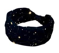 RODAILYCAY Diademas para mujer, turbante suave, constelación de Géminis, bandas anchas para el pelo, antideslizantes, elásticas