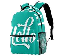 RODAILYCAY Hello - Mochila de viaje para laptop, mochila universitaria, mochila de gran capacidad, bonita mochila para hombres y mujeres, Multicolor 1, 29.4x20x40cm/11.5x8x16 in, Casual