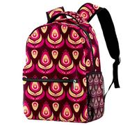 RODAILYCAY Lindas mochilas escolares para niñas y niños, mochila grande con patrón de pavo real exótico para la escuela, mochila ligera de viaje para laptop