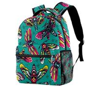 RODAILYCAY Mochila escolar de fantasía, diseño de calavera, mochila impermeable, mochila casual, bolsa de libros, bolsa para laptop, para hombres y mujeres, Multicolor 10, 29.4x20x40cm/11.5x8x16 in