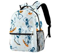 RODAILYCAY Mochila escolar de fantasía, diseño de calavera, mochila impermeable, mochila casual, bolsa de libros, bolsa para laptop, para hombres y mujeres, Multicolor 4, 29.4x20x40cm/11.5x8x16 in