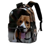 RODAILYCAY Mochila escolar para hombres y mujeres, Little Beagle que pega la lengua, bolsa de viaje para laptop, mochila ligera para la universidad, mochila casual para libros