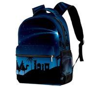 RODAILYCAY Mochila para niños, mochila escolar Silhouette 3 Wise Kings Manger, mochila impermeable, mochila casual, bolsa de libros, bolsa para laptop, para hombres y mujeres