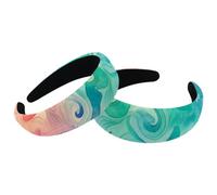 RODAILYCAY Mysterious Watercolor Abstract Swirl Velvet Padded Head Bands Vintage Thick Hair Band Non Slip Wide Hair Band Hoops, accesorios para el cabello para mujeres