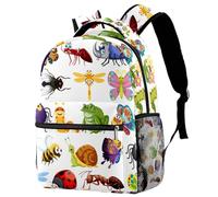 RODAILYCAY Various Animals Parttern - Mochila de viaje para laptop, mochila de escuela secundaria, mochila grande para libros, bonita mochila para hombres y mujeres, Multicolor 1, 29.4x20x40cm