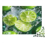Rodajas de Lima Fresca Puzzle de 1000 Piezas para Adultos de Papel Salpicadura de Agua Estilo Verano Relajación Decoración Familiar Regalo 70x50cm/1000pcs