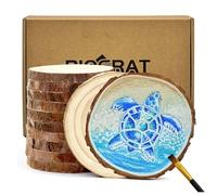 Rodajas de Madera 10-11 cm, 12 piezas troncos madera decoracion, 1 cm de grosor