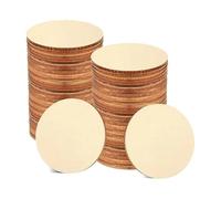 Rodajas De Madera 50 discos de madera redondos sin terminar 7-12 cm for manualidades, rodajas en blanco(50pcs 7cm)